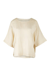 Product shot of the Beach Breeze Cotton Top in colour Wheat, from the front