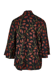 Product shot of the You Colour My World Kimono in colour Blkfleur (Black), from the back