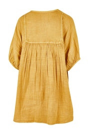 Product shot of the Daydreaming In Sunshine Blouse in colour Sunflower, from the back
