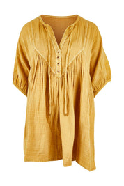 Product shot of the Daydreaming In Sunshine Blouse in colour Sunflower, from the front
