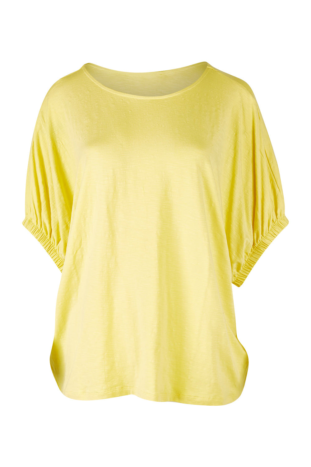 Product shot of the In My Arms Tee in colour Sunshine, from the front
