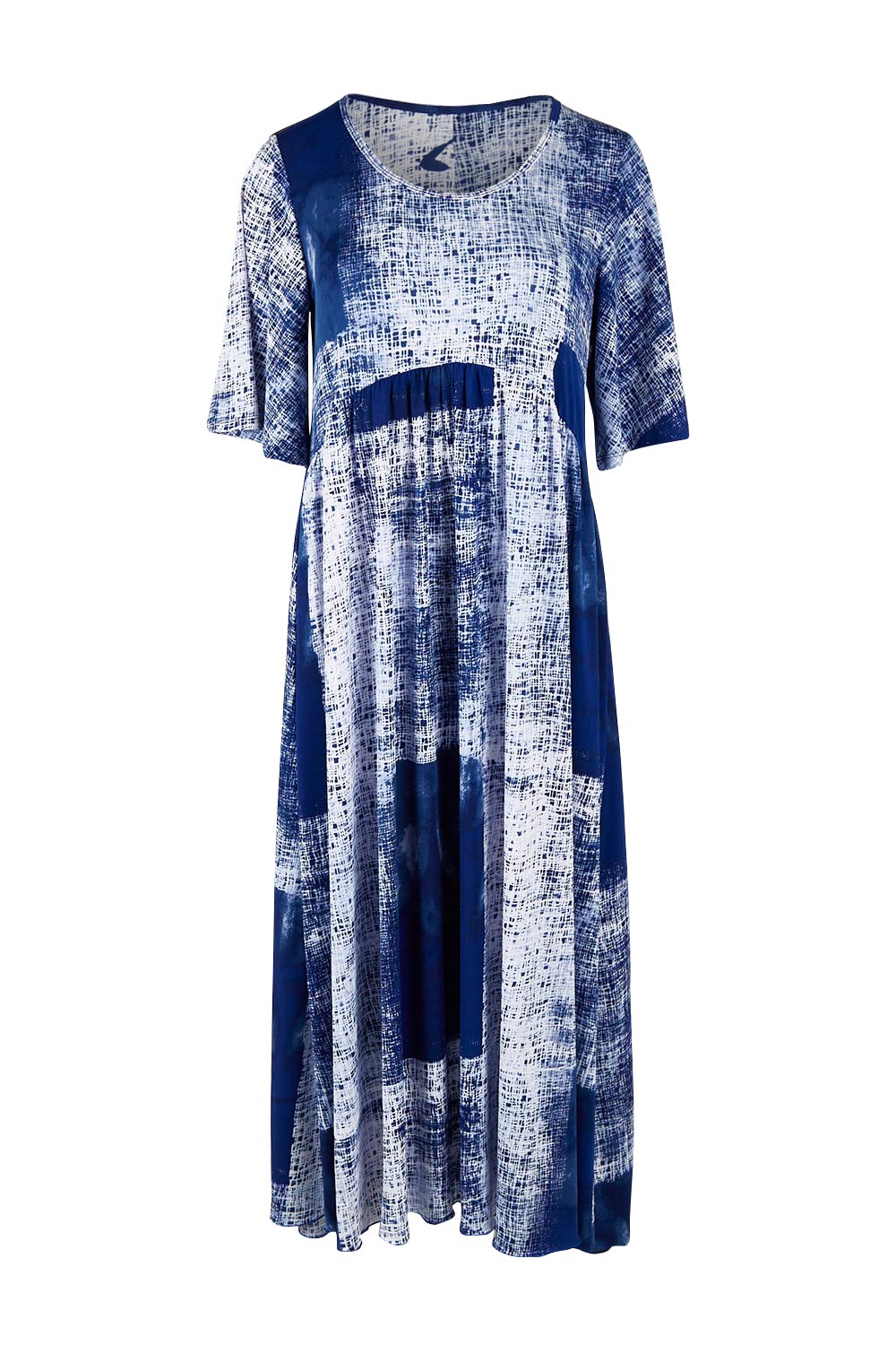 Product shot of the Swinging Hands With You Dress in colour Ocean (Blue), from the front