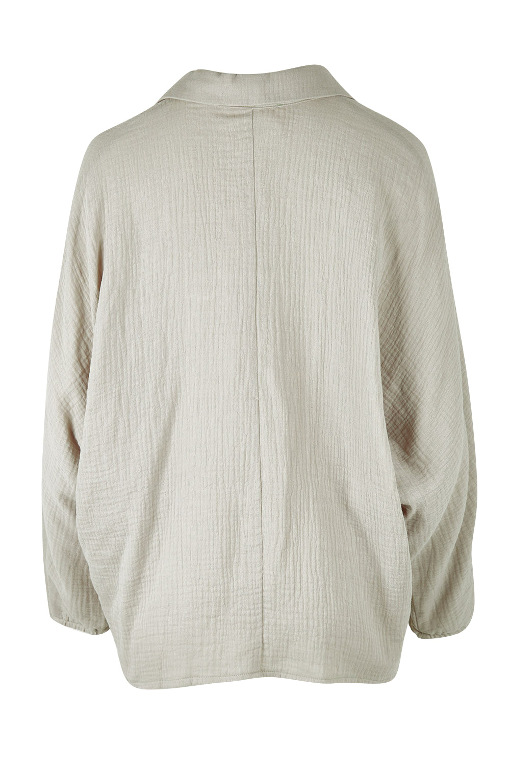 Product shot of the Everyday Cool Cotton Shirt in colour Sage (Green), from the back