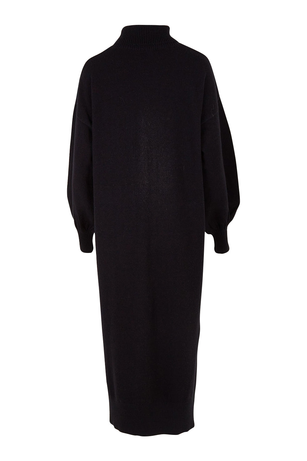 Product shot of the Cool Order Balloon Sleeve Dress in colour Black (Black), from the back