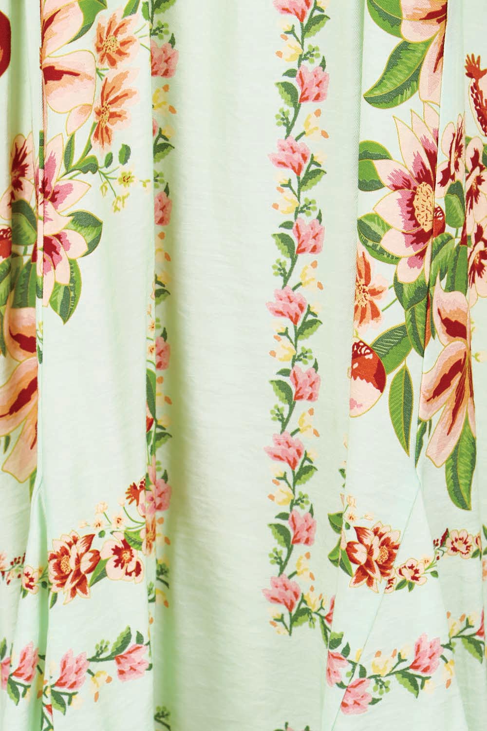 Product shot of the Love Shack Midi Dress – Greenfleur in colour Greenfleur, showing detail