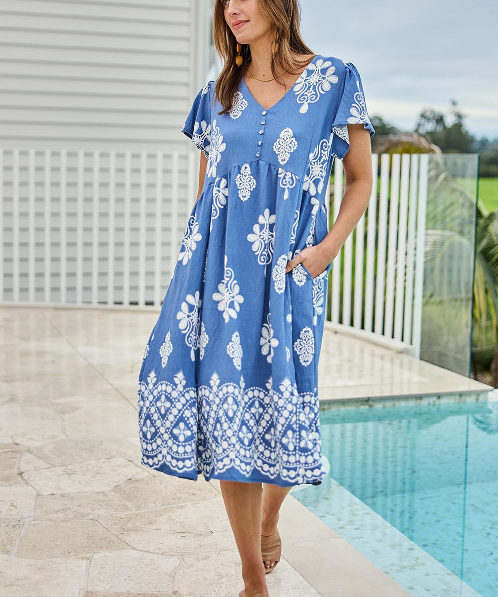 boho bird Women's Maxi Dresses Blue Travel Party Women's Fashion – birdsnest