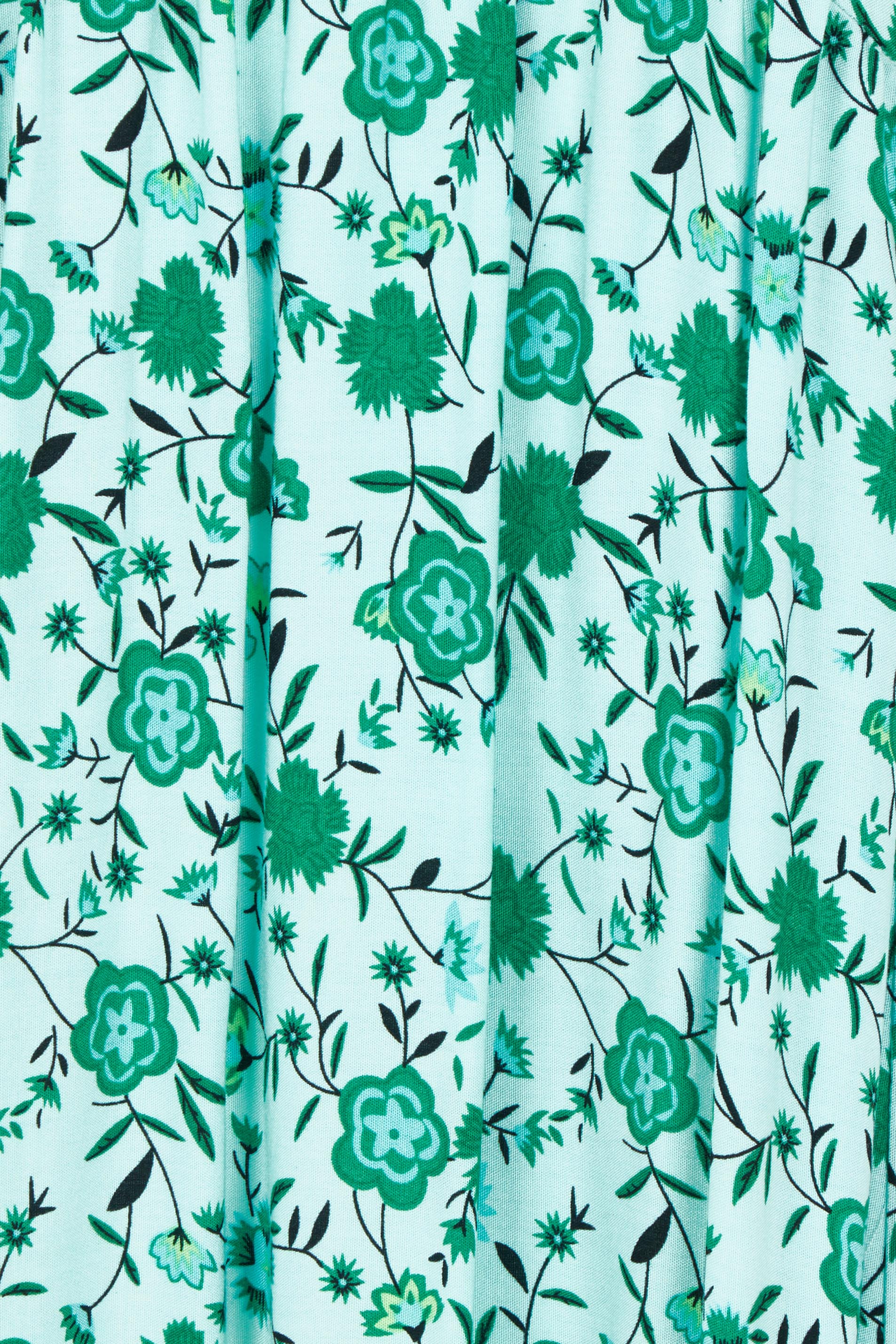 Product shot of the Love Shack Dress in colour Greenfleur (Green), detail