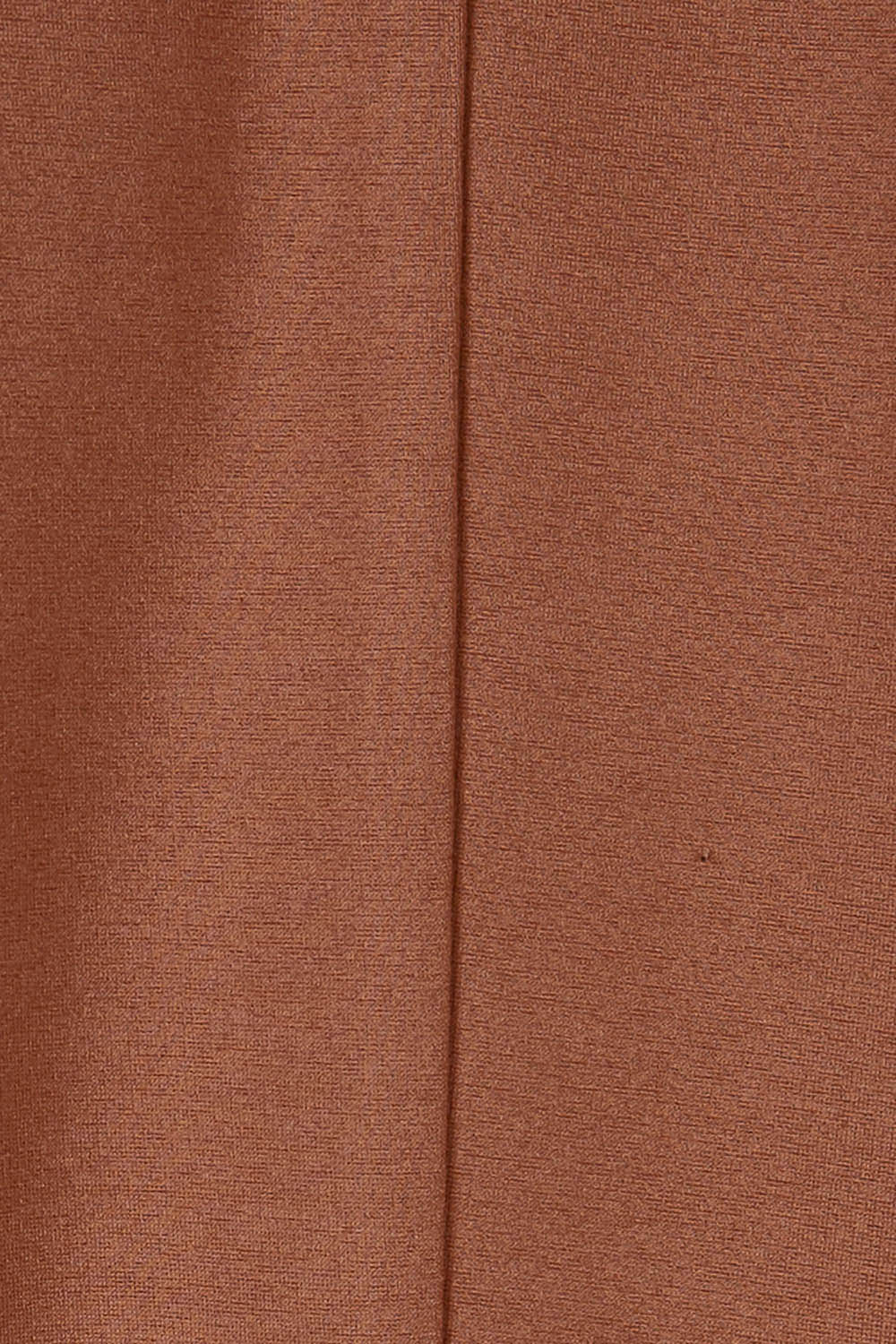 Product shot of the Meet Me At Midnight Longline Ponte Coat in colour Cinnamon, detail