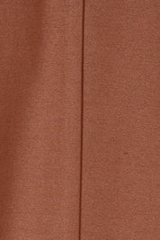 Product shot of the Meet Me At Midnight Longline Ponte Coat in colour Cinnamon, detail
