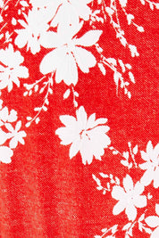 Product shot of the Feels Like Summer Wrap Dress in colour Tomato (Red), detail