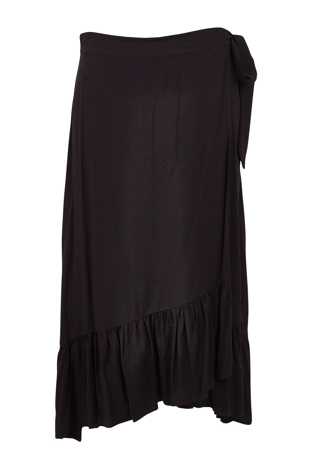 Preloved Frilled For You Wrap Skirt - Black