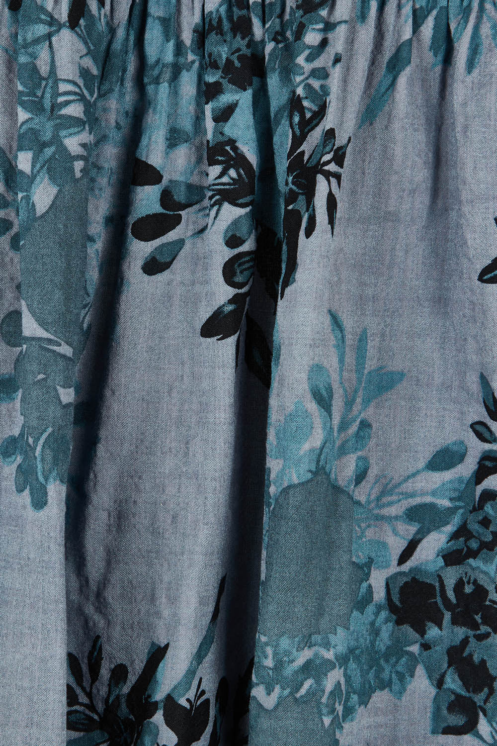 Product shot of the Romance In The Air Blouse in colour Smoke (Grey), detail