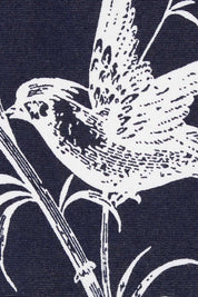 Product shot of the Hanging With My Birds Dress in colour Navybird (Blue), detail