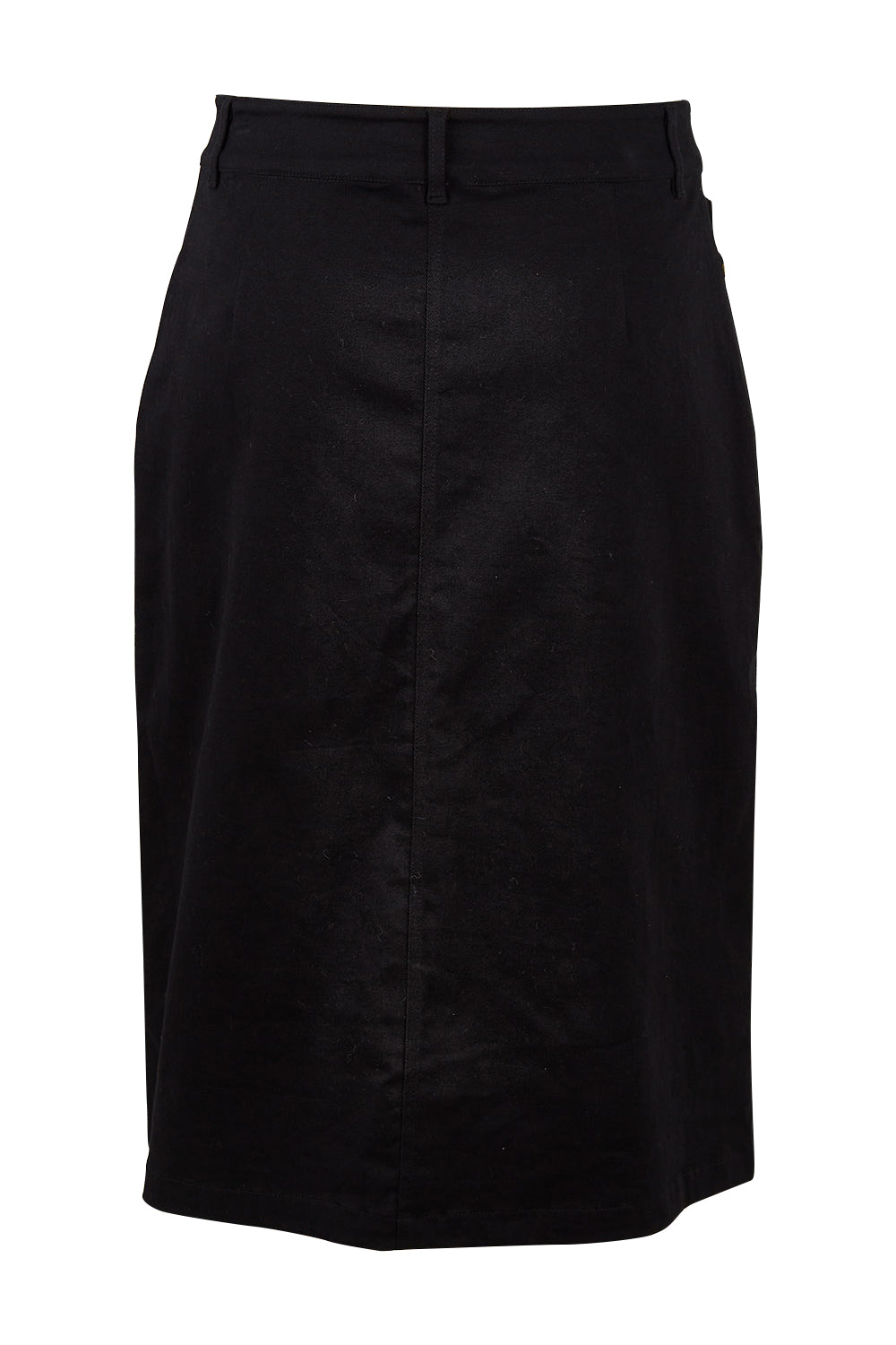 Product shot of the Hold My Hand Denim Skirt in colour Black (Black), from the back