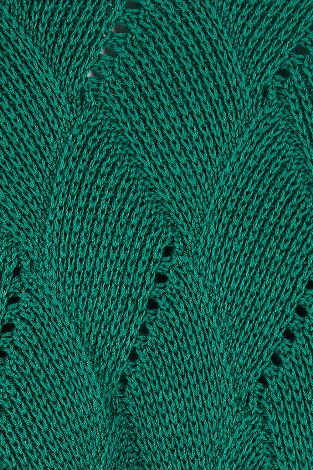 Product shot of the Cross My Heart Stitch Sweater in colour Jade (Green), detail