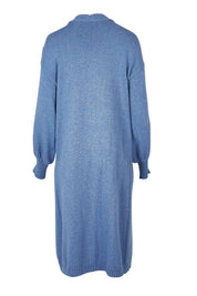 Product shot of the A True Jewel Cardi in colour Sky (Blue), from the back