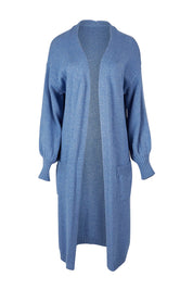 Product shot of the A True Jewel Cardi in colour Sky (Blue), from the front