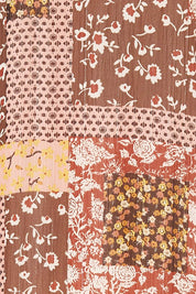 Product shot of the Not A Patch On You Dress in colour Muskpatch (Pink), detail