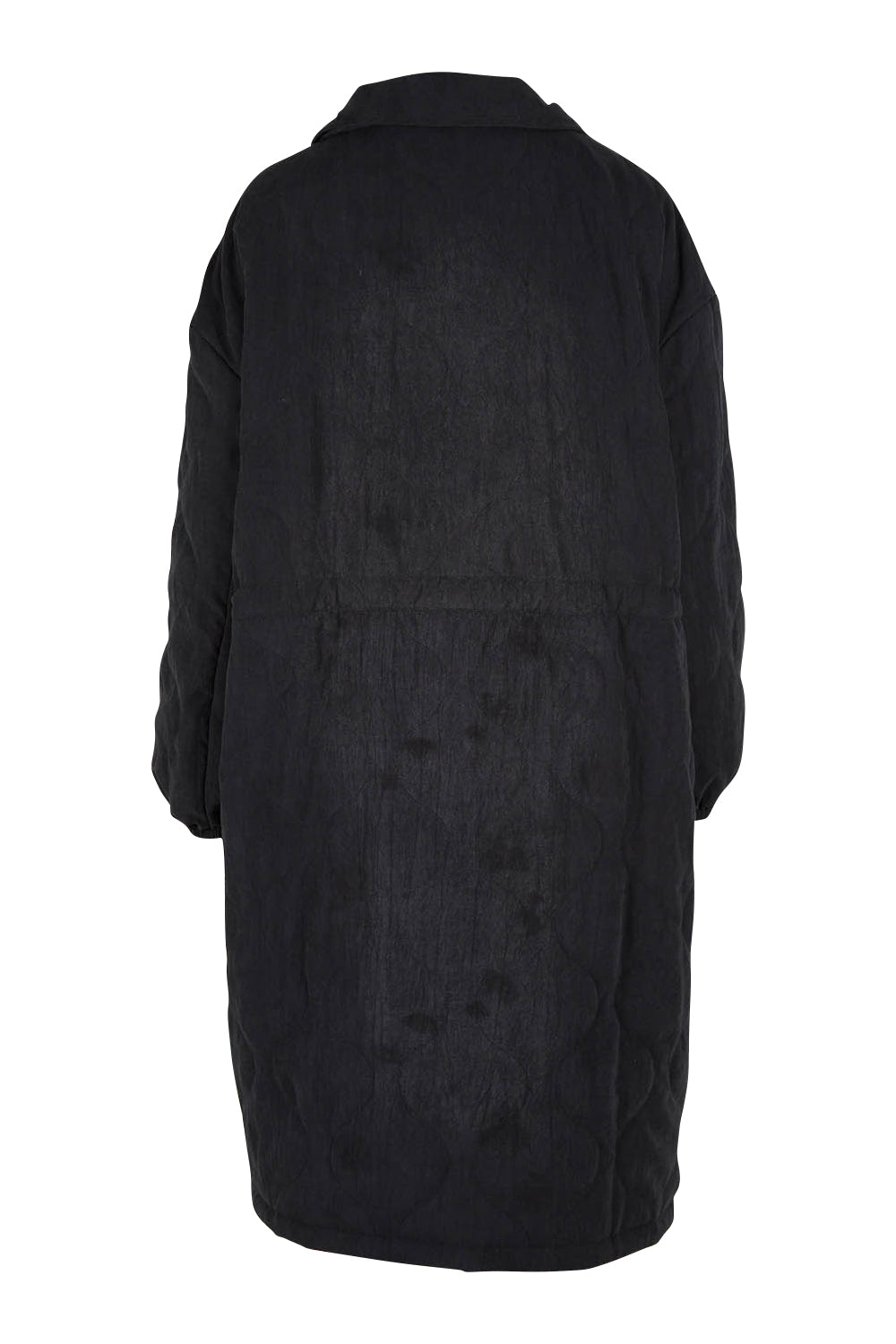 Product shot of the Heart Warming Quilted Anorak in colour Black (Black), from the back