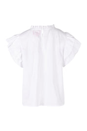 Product shot of the Feel Good Friday Blouse in colour Milk (White), from the back