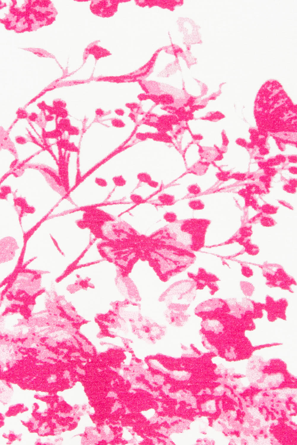 Product shot of the Falling Flowers Tee in colour Pinkwhite (Pink), detail