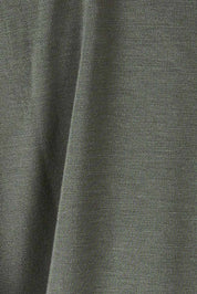 Product shot of the Short And Sweet Bamboo Layered Tee in colour Combat (Green), detail