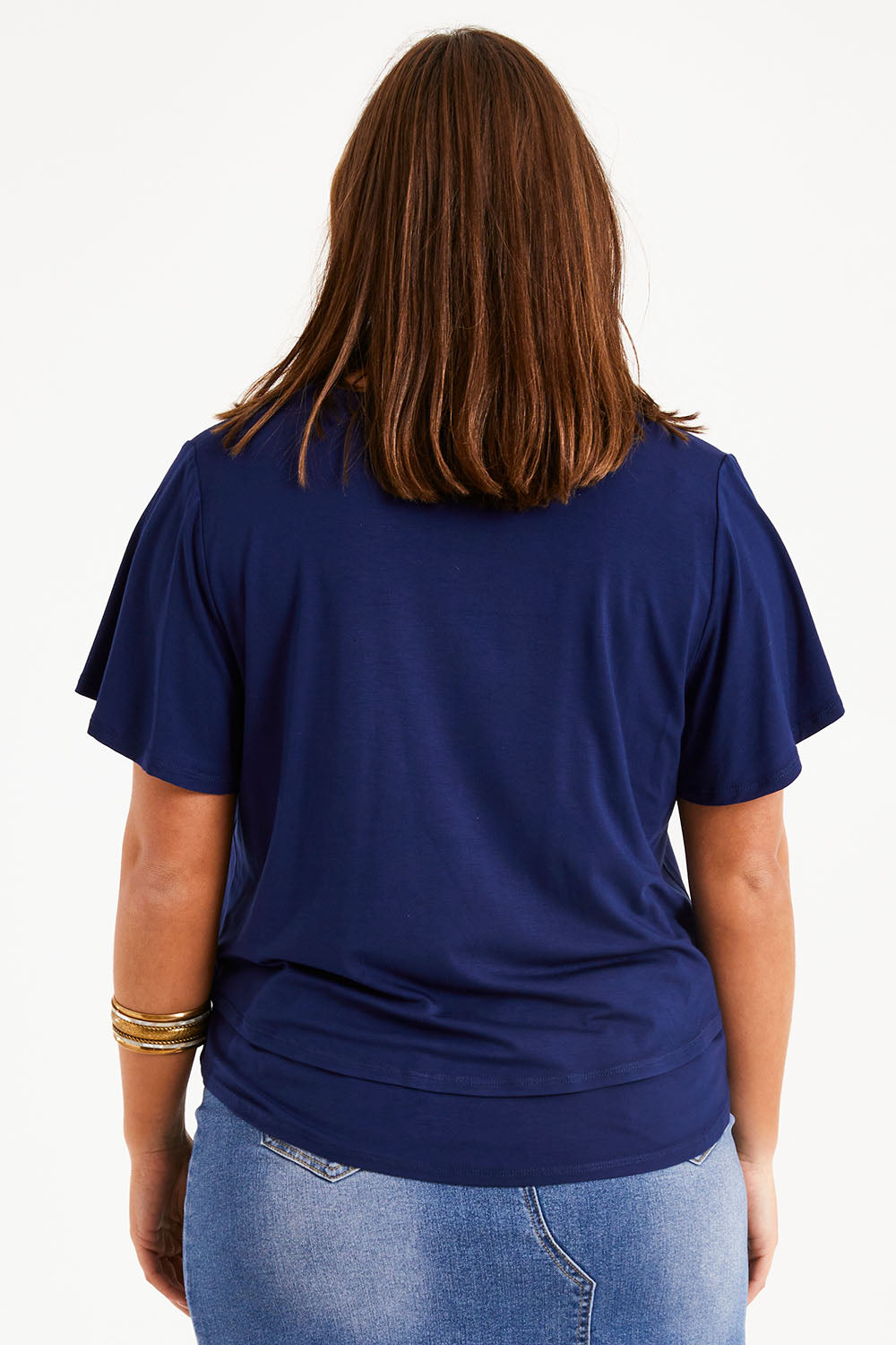 Preloved Short And Sweet Bamboo Layered Tee - Navy