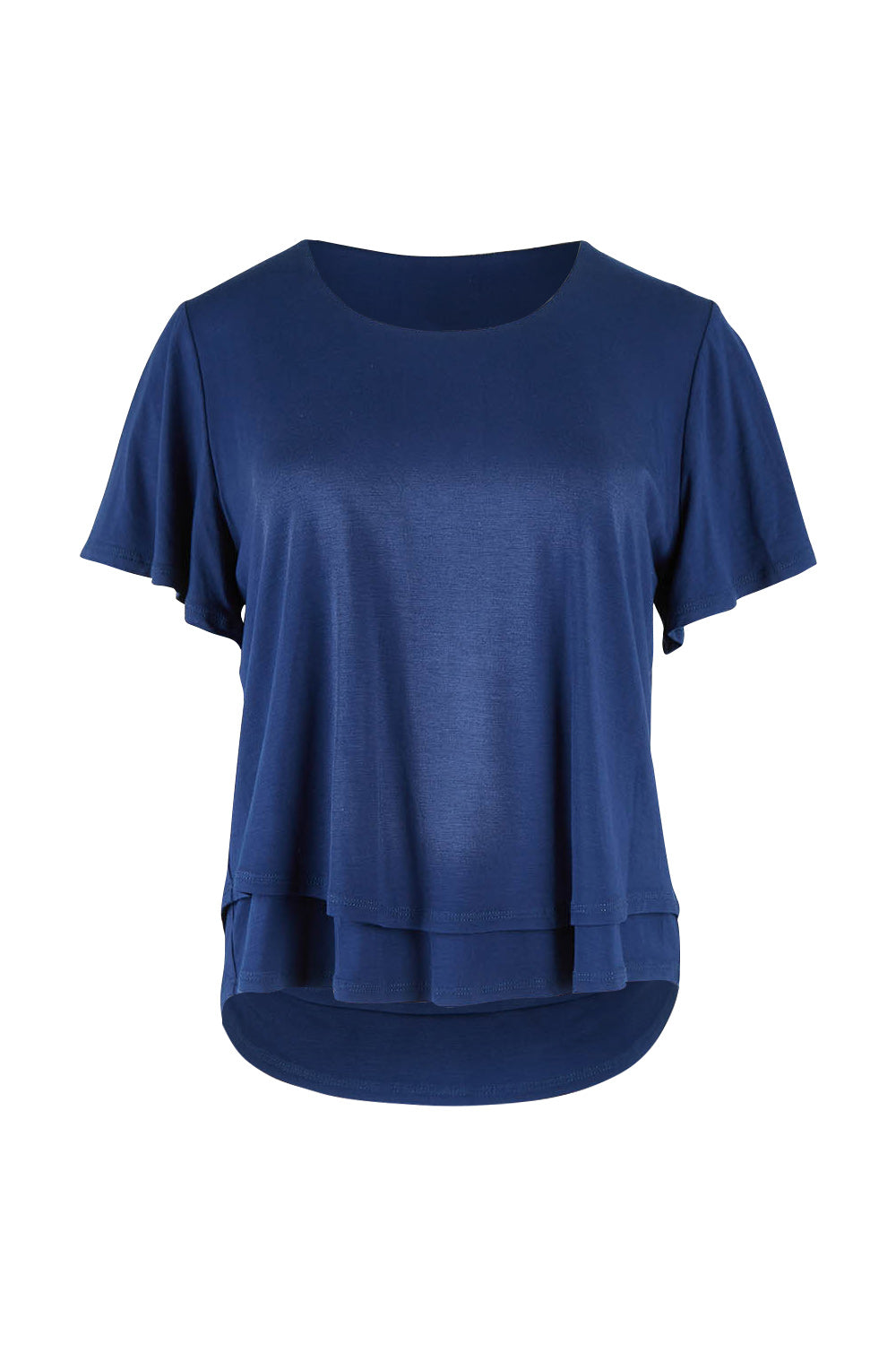 Preloved Short And Sweet Bamboo Layered Tee - Navy