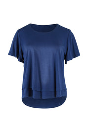 Preloved Short And Sweet Bamboo Layered Tee - Navy