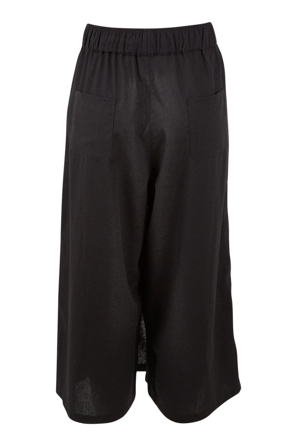 Product shot of the Thats A Wrap Front Pants in colour Black (Black), from the back