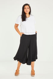 Preloved Ready For Dancing Ruffle Hem Pants - Black