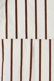Product shot of the Relaxed Elegance Boyfriend Shirt in colour Chocstripe, detail