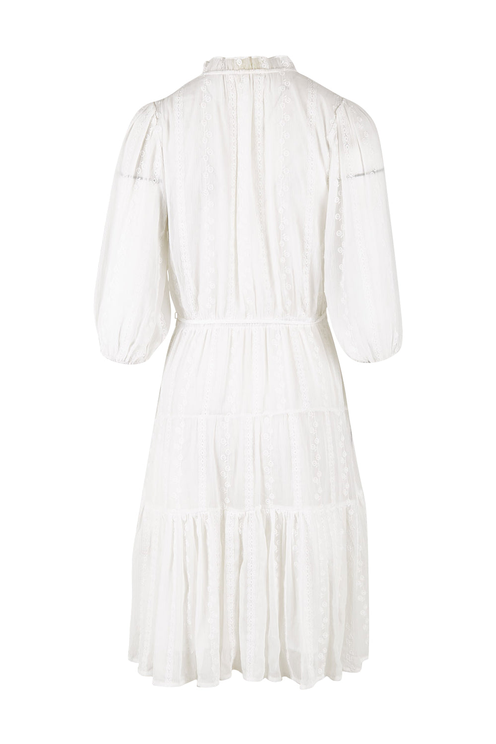 Product shot of the Sweet As Sugar Dress in colour White (White), from the back