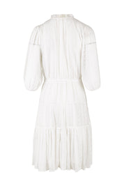 Product shot of the Sweet As Sugar Dress in colour White (White), from the back