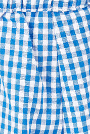 Product shot of the Honeypie Cotton Overlay Pants in colour Blue (Blue), detail