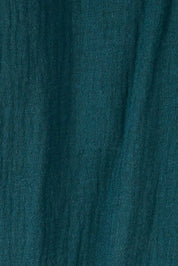 Product shot of the Thats A Wrap Organic Cotton Dress in colour Lagoon (Blue), detail