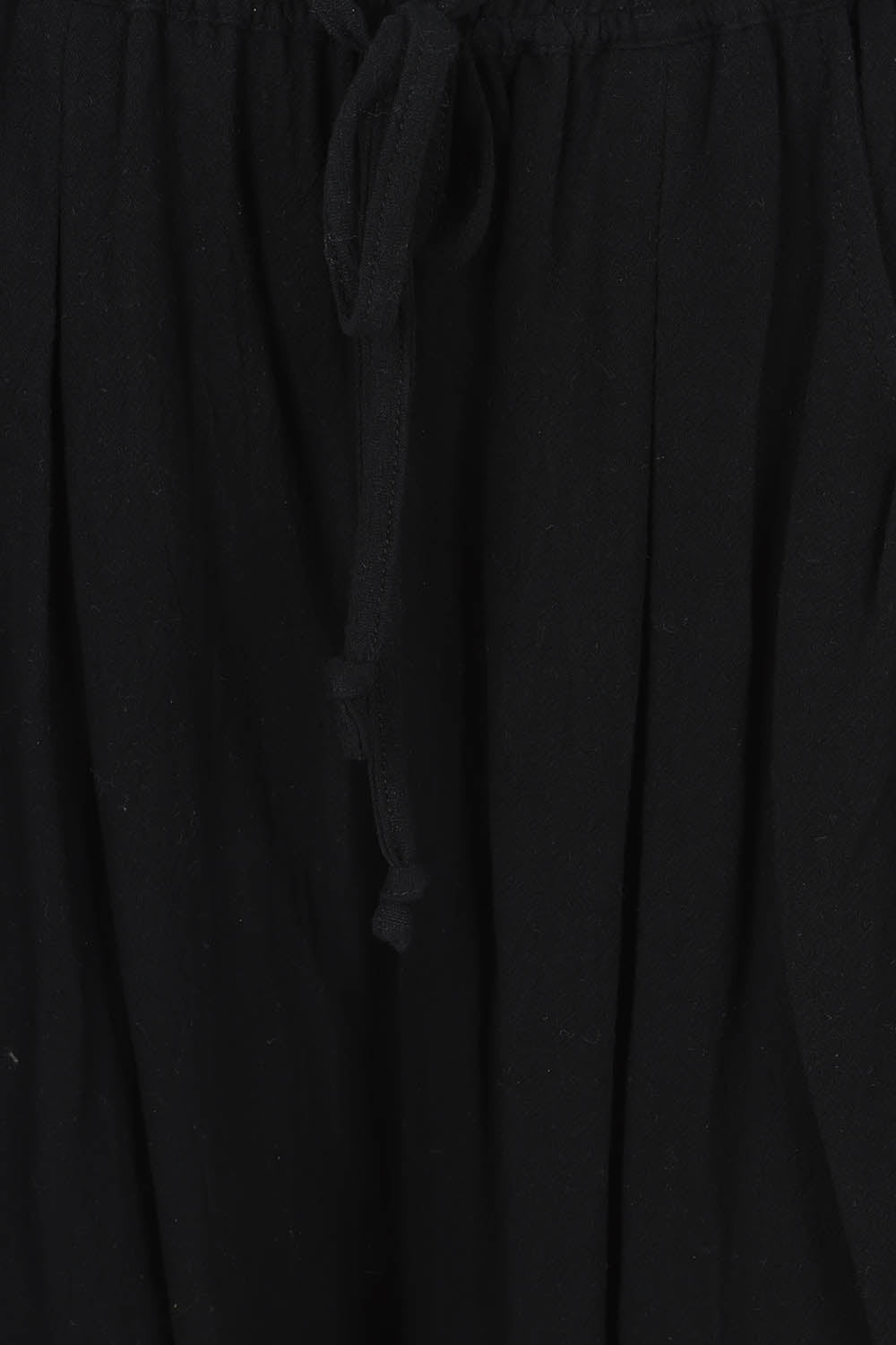 Product shot of the Beach Stroll Cotton Pants in colour Black (Black), detail