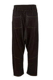 Product shot of the My Mercerised Cotton Pantaloni in colour Black (Black), from the back