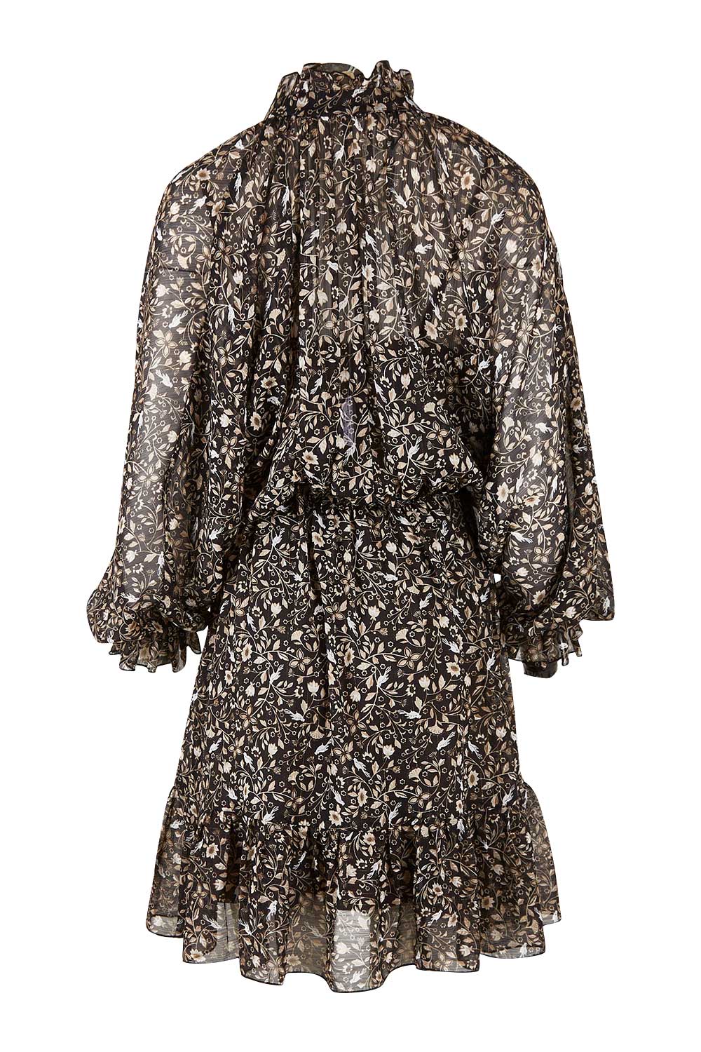 Product shot of the You Light Up The Room Dress in colour Blackbird (Black), from the back
