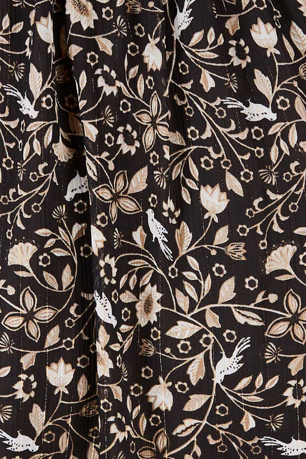 Product shot of the You Light Up The Room Dress in colour Blackbird (Black), detail