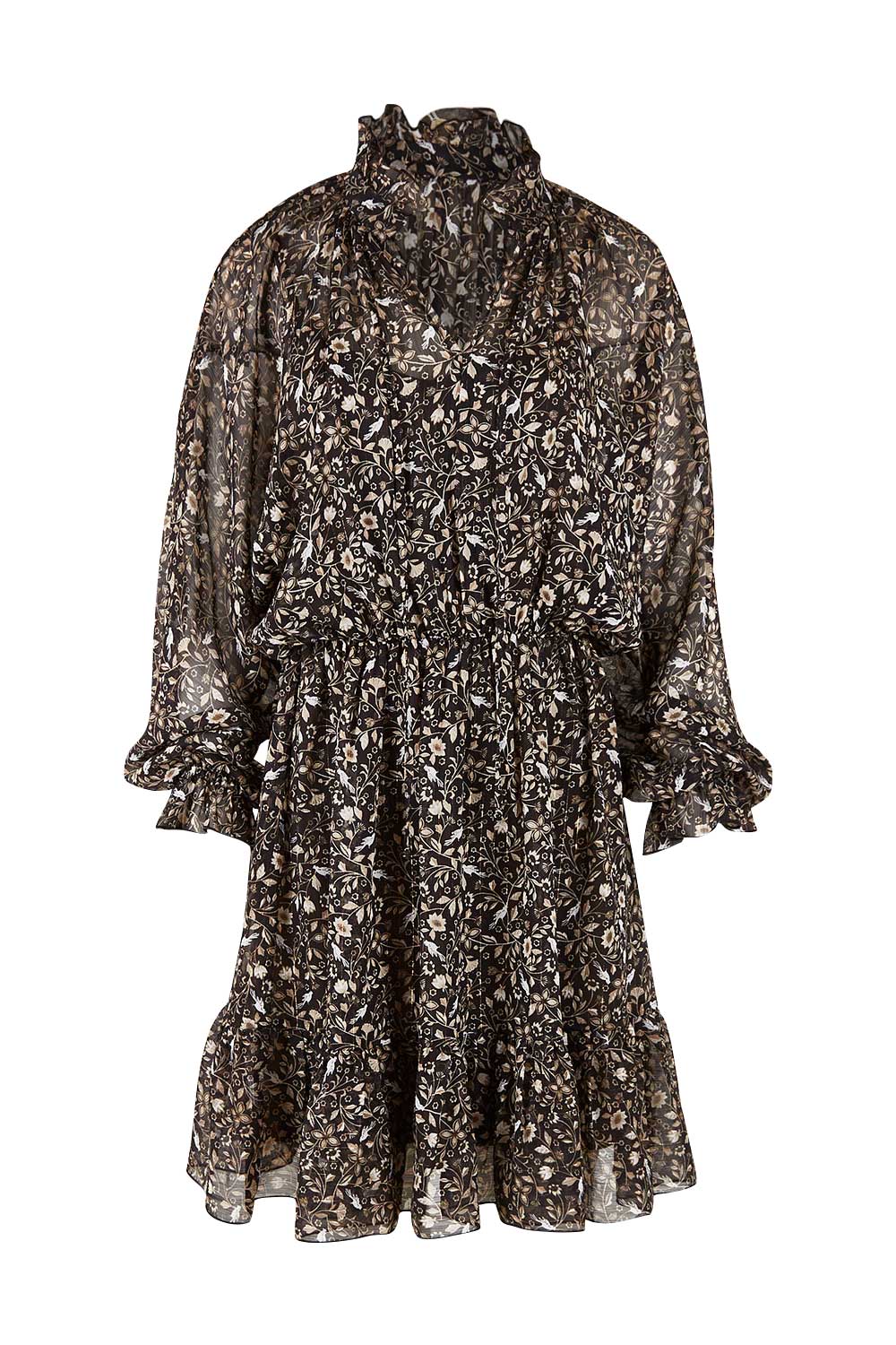 Product shot of the You Light Up The Room Dress in colour Blackbird (Black), from the front