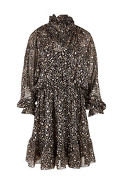 Product shot of the You Light Up The Room Dress in colour Blackbird (Black), from the front