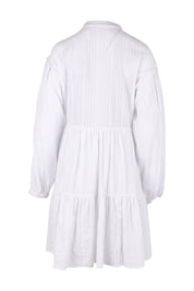 Product shot of the Market Day Cotton Dress in colour White (White), from the back