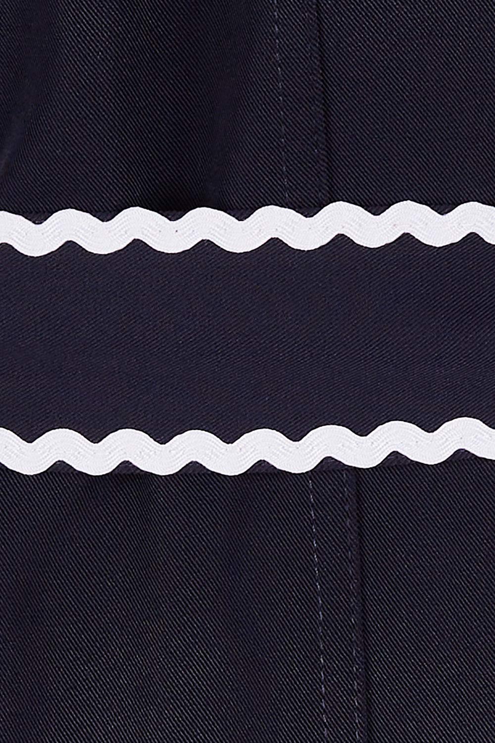 Product shot of the Forever In Style Trench Coat in colour Navy (Blue), detail