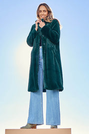 Adore You Faux Fur Coat – Lagoon