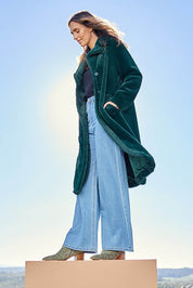 Adore You Faux Fur Coat – Lagoon
