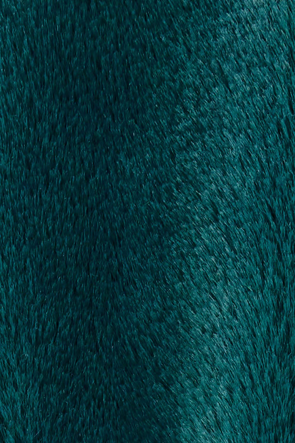 Product shot of the Adore You Faux Fur Coat in colour Lagoon (Green), detail
