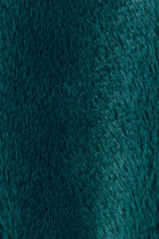 Product shot of the Adore You Faux Fur Coat in colour Lagoon (Green), detail
