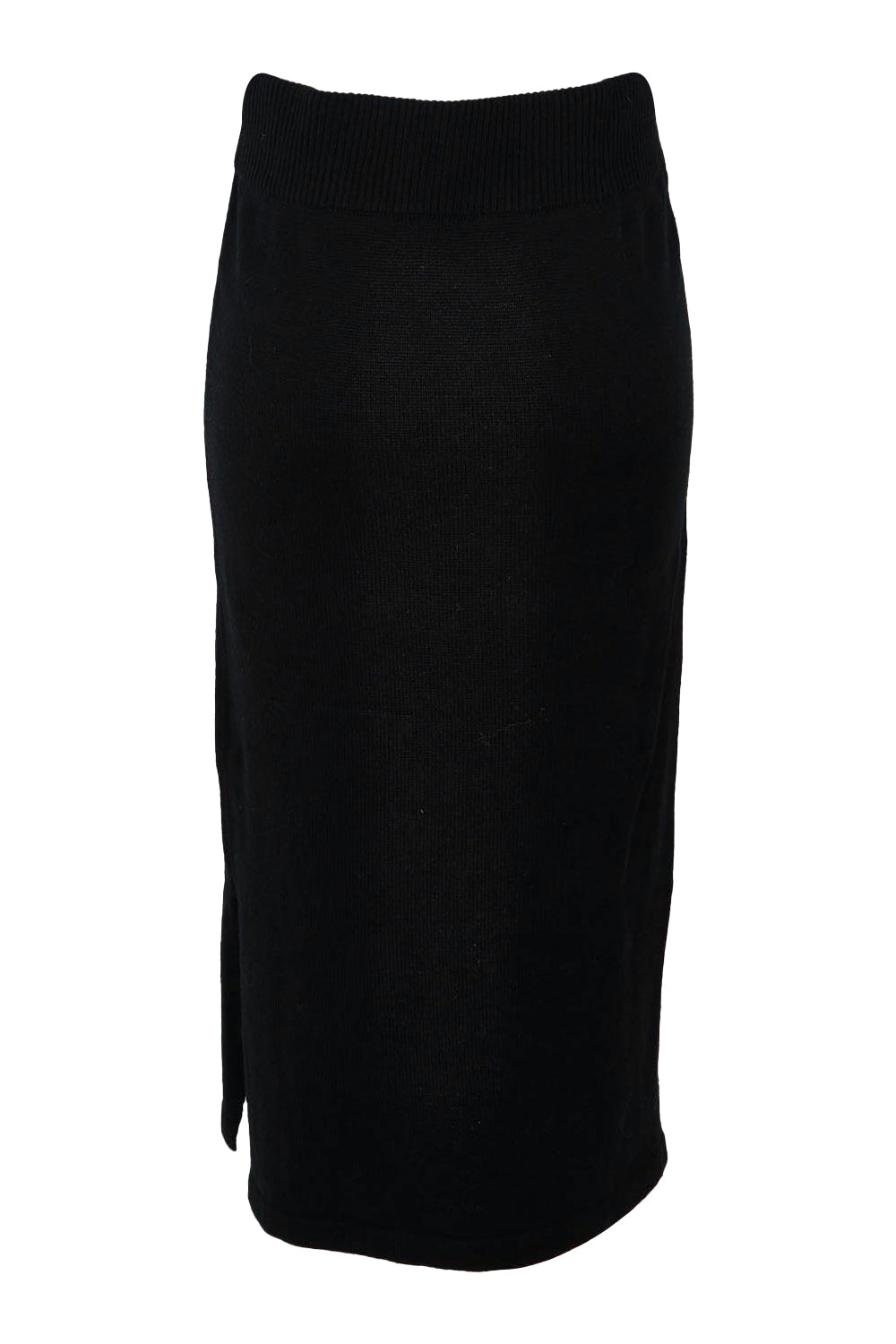 Product shot of the Knit Pick Pull On Skirt in colour Black (Black), from the back