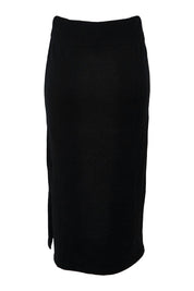 Product shot of the Knit Pick Pull On Skirt in colour Black (Black), from the back